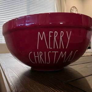 Rae Dunn Festive Red Merry Christmas Bowl